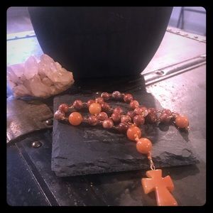Carnelian and Jasper Rosary.